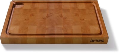 Skottsberg - Snijplank met sapgeul - Ingefreesde handgrepen - Wood Works - 48,5 x 30 x 4 cm - Beukenhout