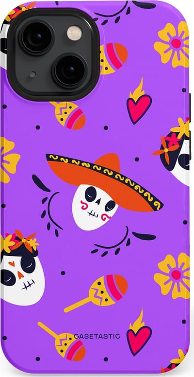 Casetastic Hoesje Geschikt voor Apple iPhone 13 Mini Magsafe - Stijlvolle Beschermende Duo-layer Case - Muertos sombrero