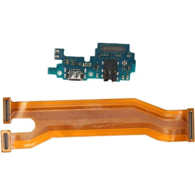 USB Oplaadpoort Flexkabel Staartstekkerkabel Verbeterde Telefoonaccessoires voor Samsung Galaxy A21S A217 brown