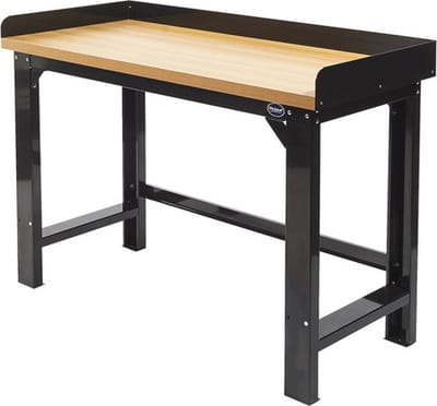 Datona® Werkbank PRO - bamboe werkblad - legbord - 150 cm - Zwart