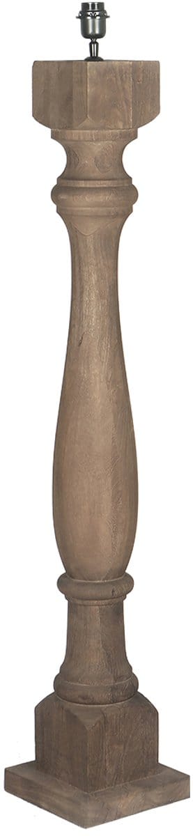 by Mooss - Vloerlamp - Umber - Hout - Baluster - Bruin - Mat - Woonkamer - 125cm - Landelijk - Stoer - Trendy - Hip