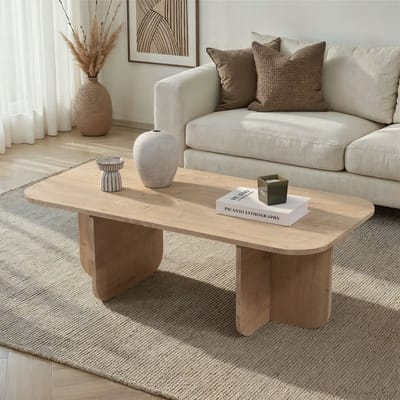 Asir - Salontafel - Sapphire Oak - 100% met melamine gecoat spaanplaat - 120 x 60 x 41 cm