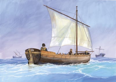 Zvezda - Medieval Life Boat (Zve9033) - modelbouwsets, hobbybouwspeelgoed voor kinderen, modelverf en accessoires