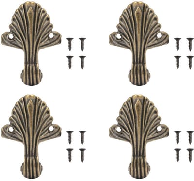 NTH products- Hoekopjes - Vintage Meubelbescherming - 4 Stuks - Decoratie - Juwelenkistjes - Pootbescherming - Hoogwaardige Kwaliteit