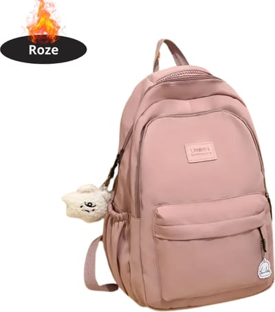 Livano Rugzak - Dames - Heren - Meisje - Jongens - Backpack - Schooltas - Laptoptas - Roze