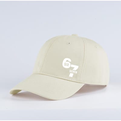 Nummer 67 Zes Zeven Print Baseballpet Mannen Vrouwen Vintage Gewassen Katoen Verstelbaar Dad Hat Sport Zon Hoed white