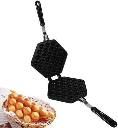 Wafelijzer - Bakvorm - Thuis Bakken - Anti-aanbaklaag - 39x20.8 cm - Zwart