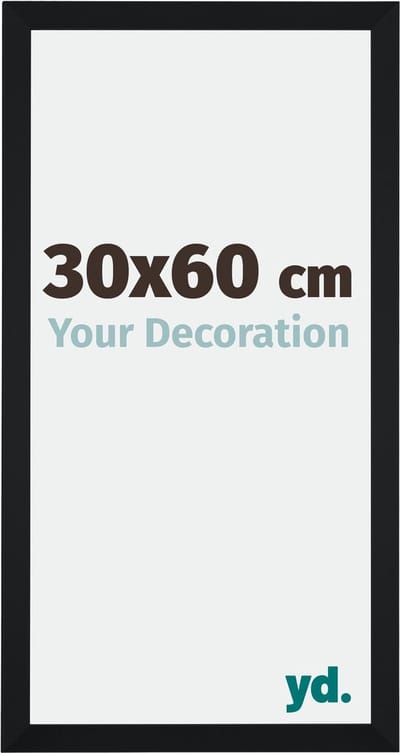 Your Decoration - Fotolijst 30x60 cm - MDF - Zwart Mat - Catania
