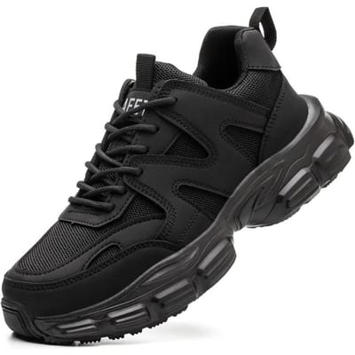 Nieuwste Damesschoenen Onverwoestbare Stalen Neus Veiligheid Werkschoenen Sneakers Lichtgewicht Anti-Verplettering Dames Schoenen 38 black