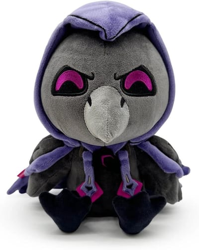 Reaper Raven Pluche - Pluche Speelgoed Knuffelpop - Verzamelen en decoreren - Zachte minky en vilt mix - 23 cm