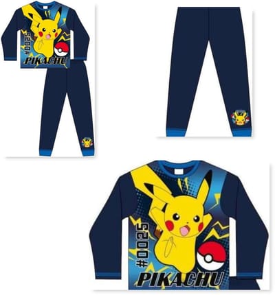 Pokémon Pikachu Pyjama - Maat 146/152 - Blauw - Kinderpyjama