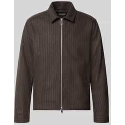 Regular fit jack van wolmix met platte kraag model 'Barnaby'