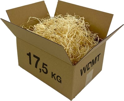 Houtwol opvulmateriaal - 17,5 kilo | Opvulmateriaal voor cadeau | Duurzaam vulmateriaal | Houtwol vulling wijnkist | Bruin
