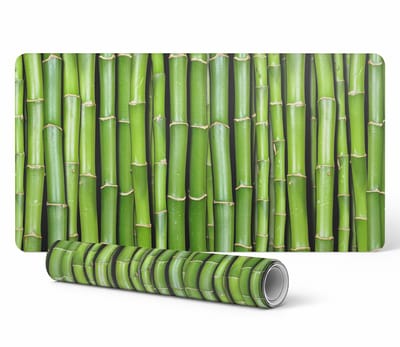 Gamingmuismat met bamboepatroon en antislipoppervlak, 100x50 cm