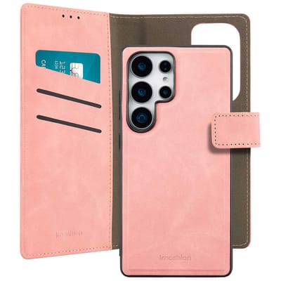 imoshion Hoesje - Geschikt voor Samsung Galaxy S25 Ultra - Uitneembare 2-in-1 Luxe Bookcase - Roze