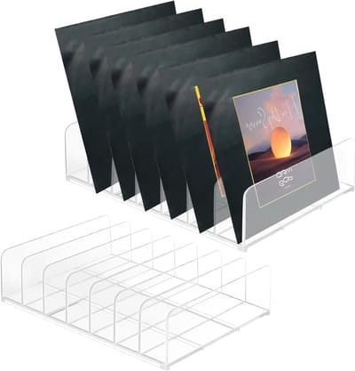 Duidelijke CD-houders en acrylstandaard voor vinylplaten, DVD-opslag en decoratieve organizer voor boeken en cosmetica