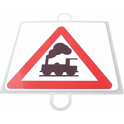 Verkeersbordgevaar nr. 4 (niveau zonder barrières)