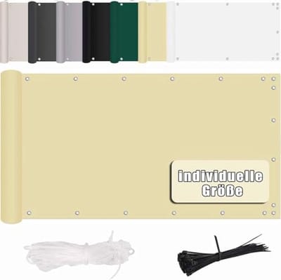 Balkonafdekking 65 x 400 cm – Inzichtbescherming, Windscherm en Zonwering voor Tuinen en Campings