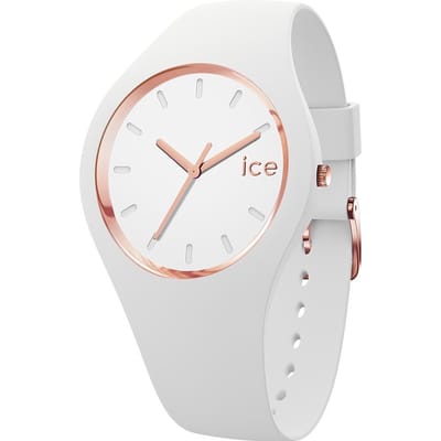 Ice Watch ICE glam - White Rose-Gold 024522 Horloge - Siliconen - Wit - Ø 37 mm