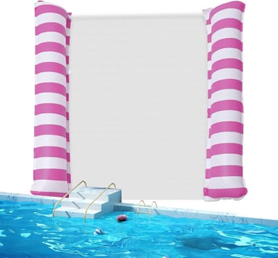 Opblaasbare Hangmat - Zwembadvlotter - Water Ontspanning - Voor Twee Personen - 130x132 cm - Roze