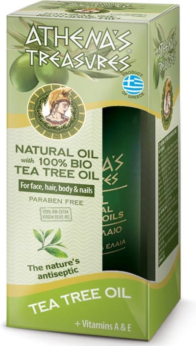 Pharmaid Athena’s Treasures Tea Tree Natural Oil – 100% Biologische Verzorging voor Gezicht, Lichaam, Haar & Nagels (50ml)