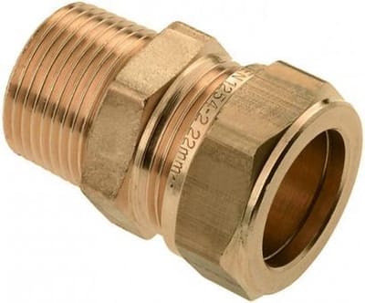 Bonfix knel puntstuk buitendraad 3/8 x12 mm, messing