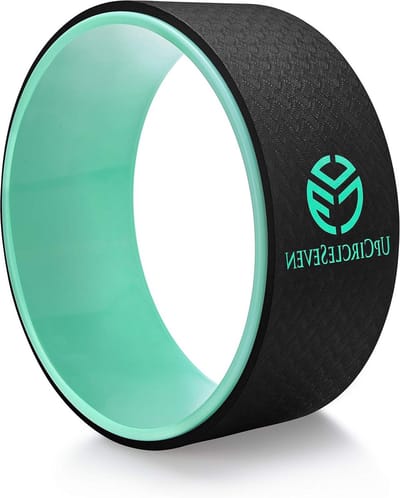 Yogawiel - Rugroller Back Roller - Rugpijn Verlichten - Sterk ABS Frame - 12 x 5 IN - Cyaan
