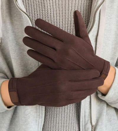 Handschoenen heren bruin – Touchscreen winterhandschoenen – Thermisch gevoerd & winddicht – Elegante thermo handschoenen met warme voering – Geschikt voor mannen - Cadeau voor mannen - Cadeaubon 20 euro - Valentijn cadeau