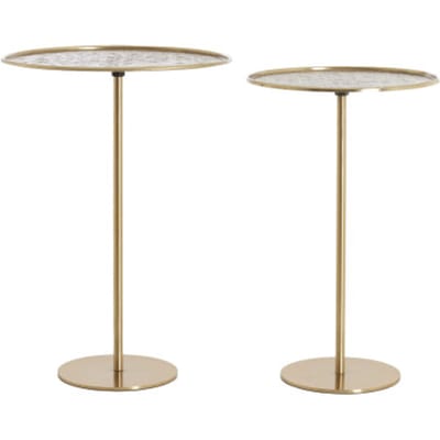 Light & Living - Bijzettafel LIA - Ø38x54 cm - Brons - Set van 2