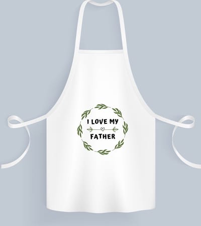 Akyol - i love my father Keukenschort - Papa - liefste vader - vader cadeautjes - vaderdag - verjaardag - geschenk - kado - 82 bij 71 cm