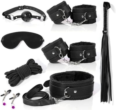 Yoga Hand En Voet Set - Yoga Hulpmiddelen - Indoor Sporten - Plush Leer - 8-Stuks - Zwart