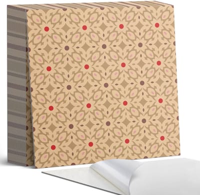 Coloray Plaktegels - Bloemenpatroon in een gaas Zelfklevende Tegels - 20 cm x 20 cm - Beige Plaktegels - 20 stuks - Vierkant PVC Tegels - Plaktegels Badkamer - Plaktegels Vloer - Vinyl Tegels - Wandtegel Zelfklevend
