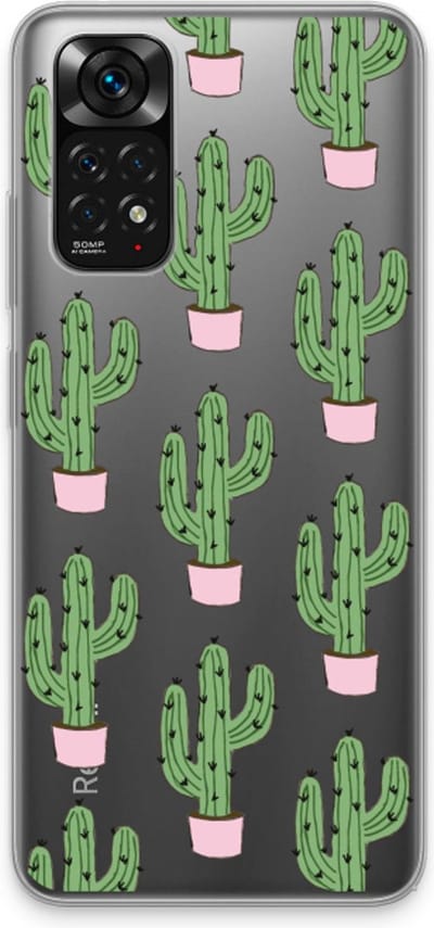 Case Company® - Hoesje geschikt voor Xiaomi Redmi Note 11 hoesje - Cactus Lover - Soft Cover Telefoonhoesje - Bescherming aan alle Kanten en Schermrand