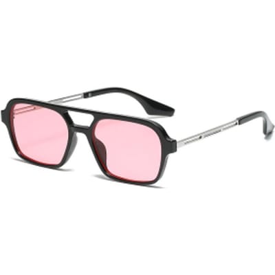 Nieuwe Mode Vierkante Piloten Zonnebril dames Klassieke Dubbele Brug Zonnebril Rechthoekige Bril UV400 Oculos De Sol pictures show white