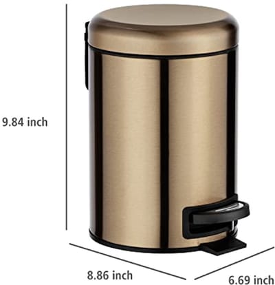 Stainless Steel Pedal Bin for Bathroom and Kitchen – Elegant Design with Easy Close Mechanism