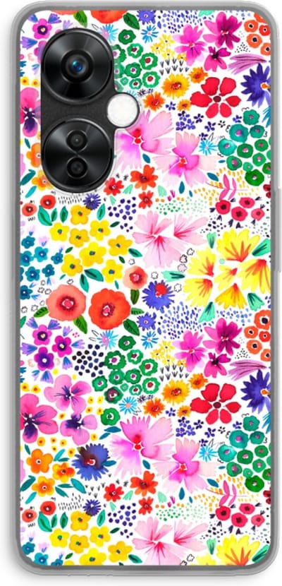 Case Company® - Hoesje geschikt voor OnePlus Nord CE 3 Lite hoesje - Little Flowers - Soft Cover Telefoonhoesje - Bescherming aan alle Kanten en Schermrand