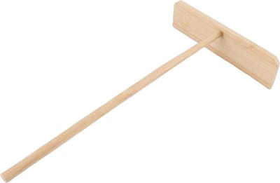 Pannenkoekenhark Bamboe - Keukengerei Bakken - Ontbijt Maken - Lange Steel - 23.6 cm - Bruin