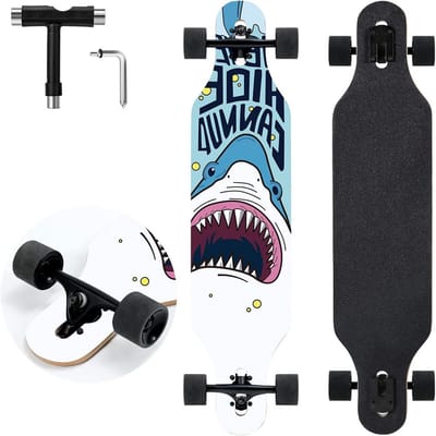 Drop Through Longboard Skateboard 41 Inch Compleet Houten Cruiser voor Volwassenen en Tieners