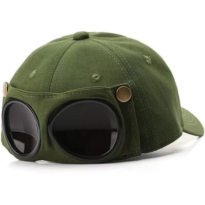 Zomer Persoonlijkheid Baseballpet Aviator Hoed Met Zonnebril Uniseks Buiten Sportpet Adjustable gray