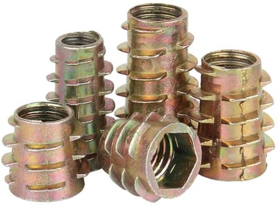 Draadmoeren voor Meubels, Zink Legering Mortise Moeren, Hex Socket Rivet Moeren voor Houten Meubels, M8*15mm, 10 Stuks, Duurzaam en Sterk