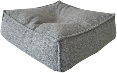 Moje | Bouclé Ottoman -square - Grey