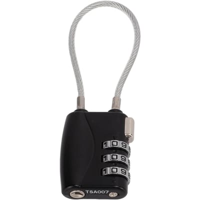 Cadenas à câble Cadenas Douanes Serrure à mot de passe Combinaison 3 cadrans Antivol pour Voyage Bagage Valise Armoire gray