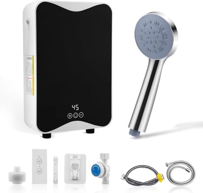 Doorstroomboiler 5500W met LED Temperatuurweergave - 230V Mini Boiler voor Douche en Keuken