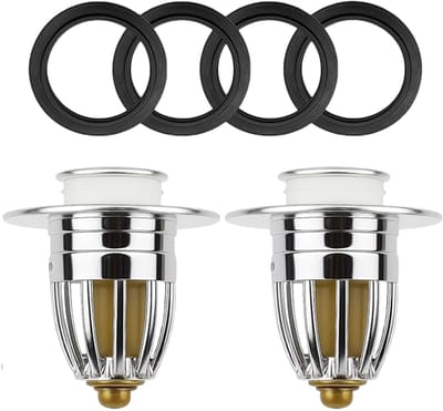 Wasbakstopper 2 Stuks - RVS Pop Up - Universele Afvoerplug - Voor Badkamer en Keuken - ShopVlot