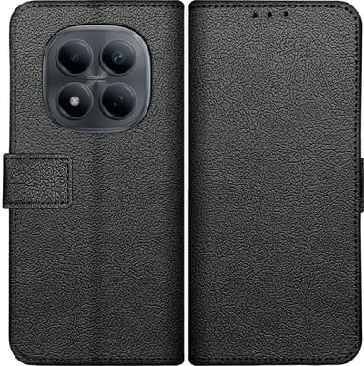 Just in Case hoesje geschikt voor Xiaomi Redmi Note 15 Pro (4G) Hoesje met Pasjeshouder - Bookcase Classic - Zwart