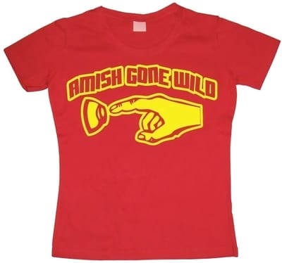 Hybris Amish G'one Wild Girly T-shirt voor dames, rood