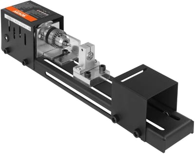 Vevor Mini Draaibank - Draaibank hout - Draaibank - Draaibank Machine - Compact - Zwart - Houtdraaibank - Draaibanken - Inclusief Beitels - Draaibank Gereedschap