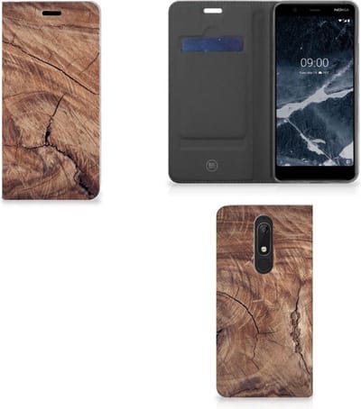 Nokia 5.1 (2018) Book Wallet Case Tree Trunk
