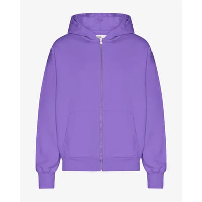 Oversized hoodie met volledige rits Colorful Standard Organic Ultra Violet