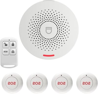 Noodoproep Systeem - Ouderen Alarm - Veilig Thuis - Één Knop Bediening - 25 x 15 x 10 cm - Wit